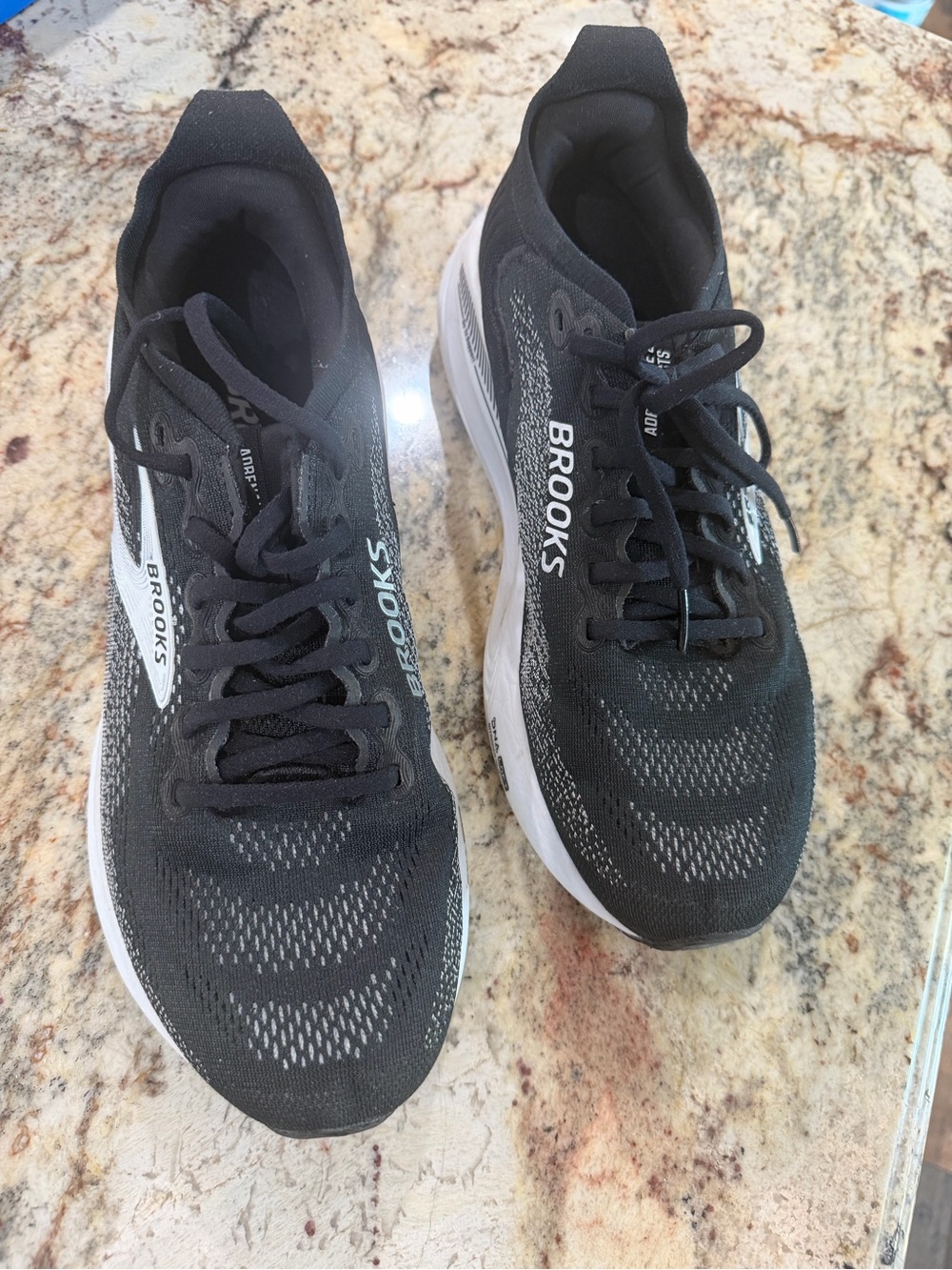 Brooks Men’s Running Shoes — Black with White Trim